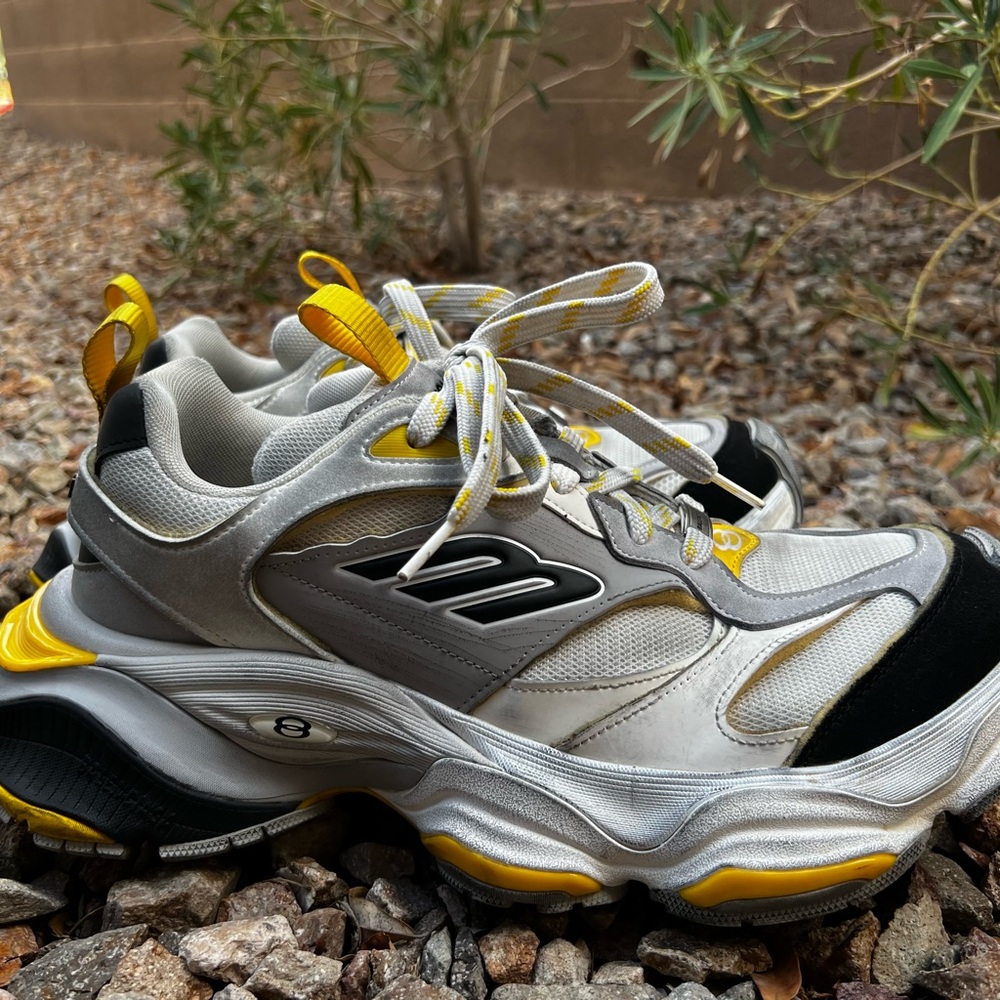 Balenciaga Athletic Shoes Gray Yellow Black
